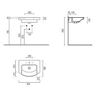 GSI Norm Раковина подвесная/встраиваемая 60x49 см, 1 отверстие, с переливом, цвет: белый глянцевый 8645111