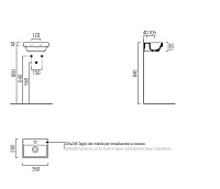 GSI Norm Раковина подвесная/встраиваемая 35x26 см, 1 отверстие, без перелива, цвет: белый глянцевый 8650111