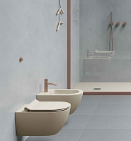 GSI Pura Крышка-сиденье тонкое для унитаза с микролифтом, крепление хром, цвет: creta opaco MS86CSN08