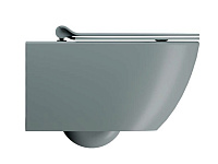 GSI Pura Унитаз подвесной 55x36 см безободковый, смыв swirlflush, цвет: agave opaco 881504