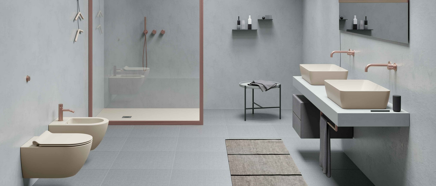 GSI Pura Унитаз подвесной 55x36 см безободковый, смыв swirlflush, цвет: creta opaco 881508