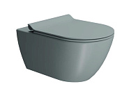 GSI Pura Унитаз подвесной 55x36 см безободковый, смыв swirlflush, цвет: ghiaccio opaco 881515