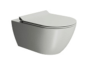 GSI Pura Унитаз подвесной 55x36 см безободковый, смыв swirlflush, цвет: cenere opaco 881517
