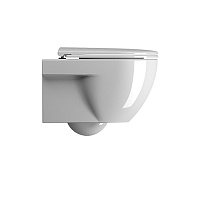 GSI City Унитаз подвесной 52x35 см безободковый, смыв swirlflush, цвет: белый глянцевый 911511