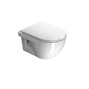 GSI City Унитаз подвесной 52x35 см безободковый, смыв swirlflush, цвет: белый глянцевый 911611