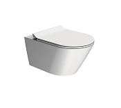 GSI Kube X Унитаз подвесной 55x36 см безободковый, смыв swirlflush, цвет: белый матовый 941509