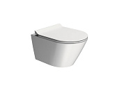 GSI Kube X Унитаз подвесной 50x36 см безободковый, смыв swirlflush, цвет: белый матовый 941609