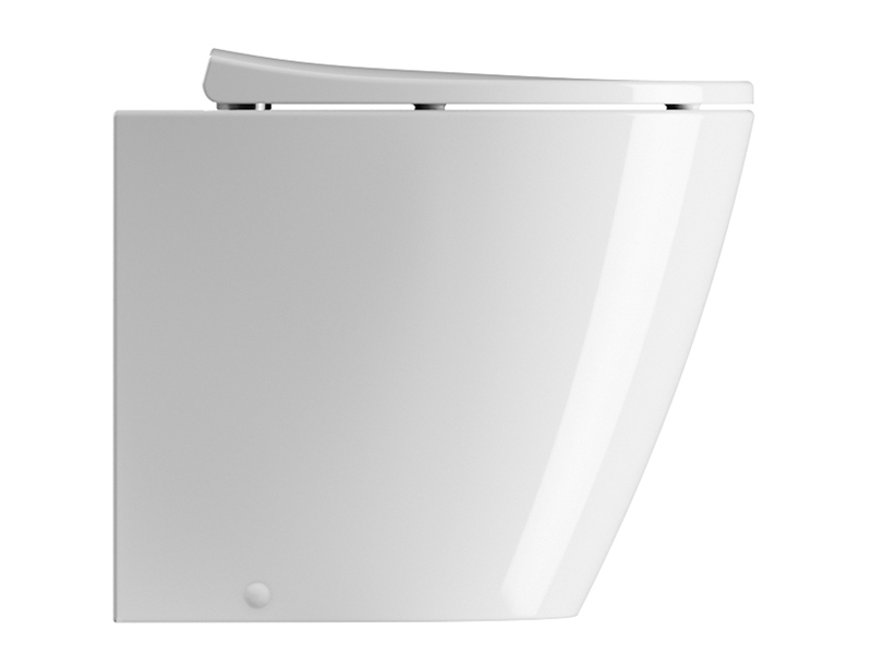 GSI Modo Унитаз приставной 52x37 см безободковый, смыв swirlflush, цвет: белый глянцевый 981011