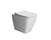 GSI Nubes Унитаз приставной 52x35 см безободковый, смыв swirlflush, цвет: белый матовый 961009