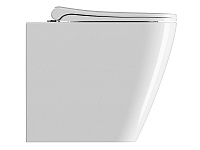 GSI Nubes Унитаз приставной 52x35 см безободковый, смыв swirlflush, цвет: белый глянцевый 961011