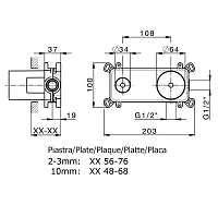 Cisal Внутренняя часть смесителя для раковины на 2 отверстия ZA00245004