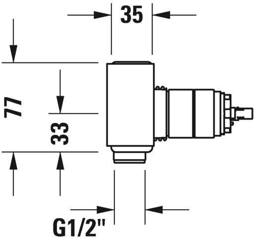 Duravit Внутренняя часть однорычажного смесителя для раковины GK1900002000