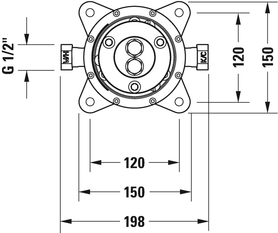 Duravit Внутренняя часть напольного смесителя для ванны GK5900003000