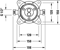 Duravit Внутренняя часть напольного смесителя для ванны GK5900003000