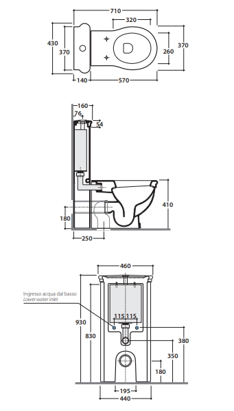 Globo Paestum Бачок для унитаза напольный моноблок, без механизма, цвет: белый глянцевый PA137BI