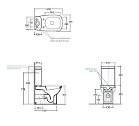 Globo Daily Чаша для унитаза приставная без крышки и бачка, с креплением, 37x67 см цвет: бел. глянц. DA003BI