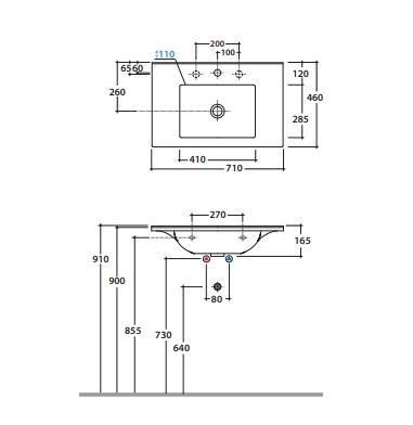 Globo Anita Раковина подвесная 71x46 см, с креплением и переливом, без д/к, цвет: белый HA071BI