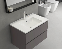 Globo Anita Раковина подвесная 71x46 см, с креплением и переливом, без д/к, цвет: белый HA071BI