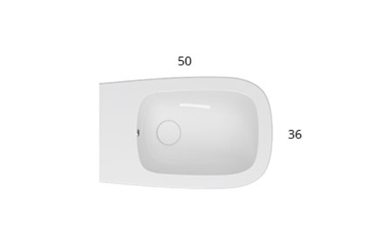 Globo Genesis Биде напольное 50x36см, с 1 отв. под смес., креплением и переливом, цвет: белый глянц. GN010BI