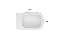 Globo Genesis Биде напольное 50x36см, с 1 отв. под смес., креплением и переливом, цвет: белый глянц. GN010BI