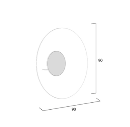 Globo Opi Зеркало 90x90 см, подвесное, без подсветки, цвет: серый OP001MAR