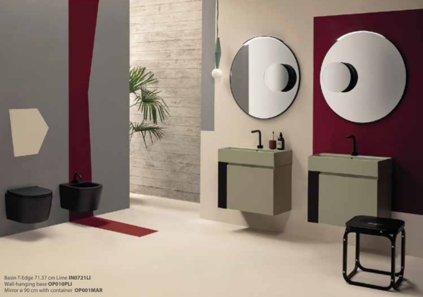 Globo Opi Зеркало 90x90 см, подвесное, без подсветки, цвет: серый OP001MAR