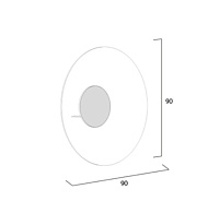 Globo Opi Зеркало 90x90 см, подвесное, без подсветки, цвет: серый OP001MAR