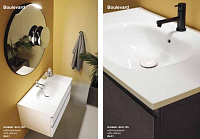 Globo Boulevard Раковина подвесная 86x51 см с креплением и переливом, без д/к, цвет: белый BL086BI