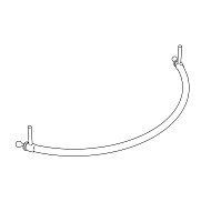 Globo Paestum Полотенцедержатель подвесной 110 см, цвет: состаренный металл PA094