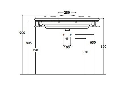 Globo Paestum Полотенцедержатель подвесной 100 см, цвет: хром глянцевый PAPC23
