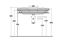 Globo Paestum Полотенцедержатель подвесной 100 см, цвет: хром глянцевый PAPC23