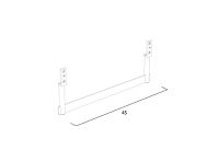 Globo Opi Полотенцедержатель подвесной 45 см, цвет: черный матовый OP010YAR