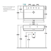 Globo Stone Полотенцедержатель 74 см, подвесной, цвет: хром PC8042