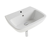 Globo Daily Раковина подвесная 61x48 см, с переливом и креплением, без д/к, цвет: белый глянцевый DA060BI