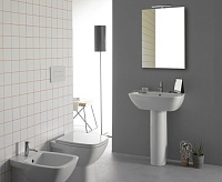 Globo Daily Раковина подвесная 61x48 см, с переливом и креплением, без д/к, цвет: белый глянцевый DA060BI