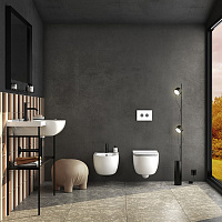 Globo Mode Биде подвесное 53x34 см, c 1 отверстием под смеситель и переливом, цвет: белый глянцевый MES09BI