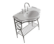 Globo Paestum Консоль для раковины напольная металлическая 85x55x81h см, цвет: состаренный металл PA072