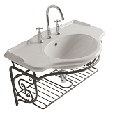 Globo Paestum Консоль для раковины подвесная металлическая 84x54x47h см, цвет: состаренный металл PA067