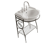 Globo Paestum Консоль для раковины подвесная металлическая 61x54x81h см, цвет: состаренный металл PA127