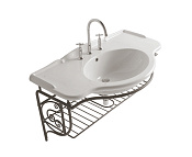 Globo Paestum Консоль для раковины подвесная металлическая 103x61x56h см, цвет: состаренный металл PA037