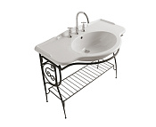 Globo Paestum Консоль для раковины напольная металлическая 103x61x81h см, цвет: состаренный металл PA036