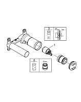 Grohe Встраиваемая универсальная часть смесителя для раковины на 2 отверстия 23571000