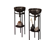 Globo Ring Консоль напольная под раковину B6T38, 38x35x84,5h см, цвет: черный матовый OP003RAR