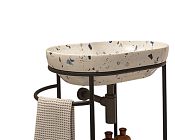 Globo Ring Консоль напольная под раковину B6O61, 65x42x84,5h см, цвет: черный матовый OP001RAR