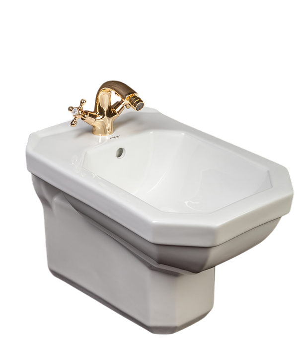 Boheme Vogue Биде подвесное, 51х35,5х37h см,1 отверстие под смеситель, перел. хром, цвет: matt white 945