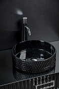 Boheme Monaco Раковина чаша 39х39х12h см, без перелива, хрусталь, цвет: black 817-B