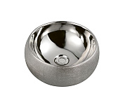 Boheme NeoArt Раковина чаша 39х39х16h см, без перелива, цвет: silver 863