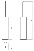 Boheme Ершик для унитаза напольный с латунной колбой, цвет: chrome 10949-CR