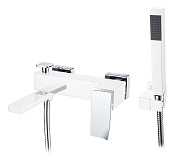 Boheme Q Смеситель для ванны с душевым комплектом: ручной душ, шланг, излив 18 см, цвет: chrome 143-CRCR.2