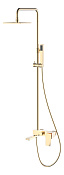 Boheme Q Душевая стойка: смеситель, ручной душ, излив, шланг, верхний душ 20 см, цвет: gold 148-GG.2